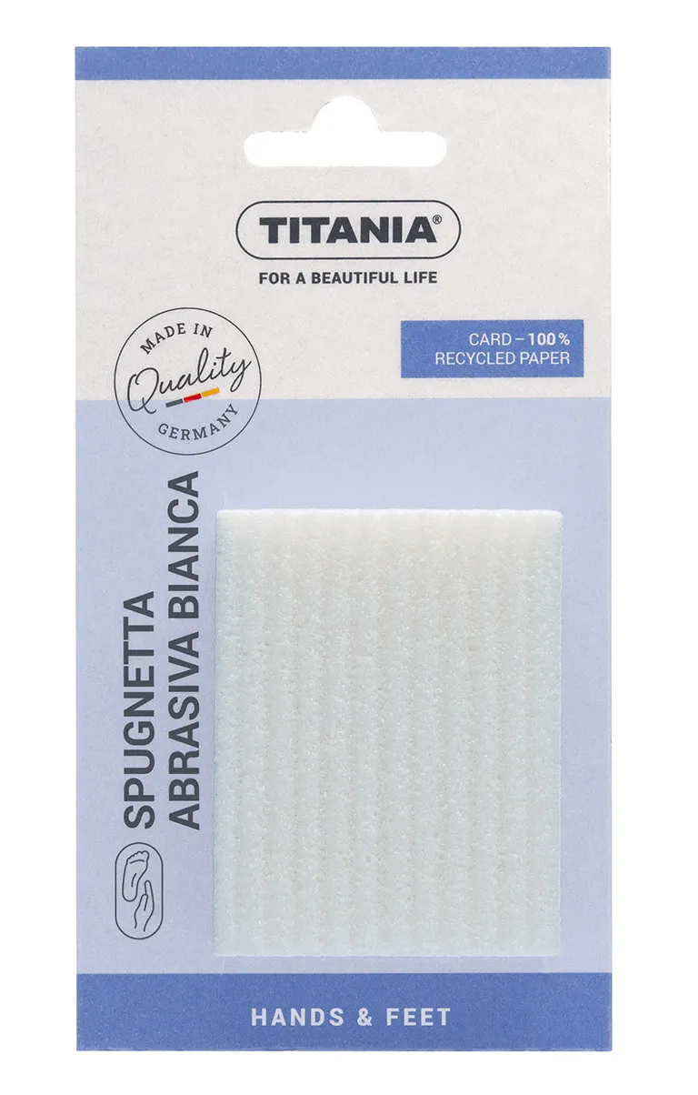 Titania Spugna Abrasiva Bianca Mani e Piedi