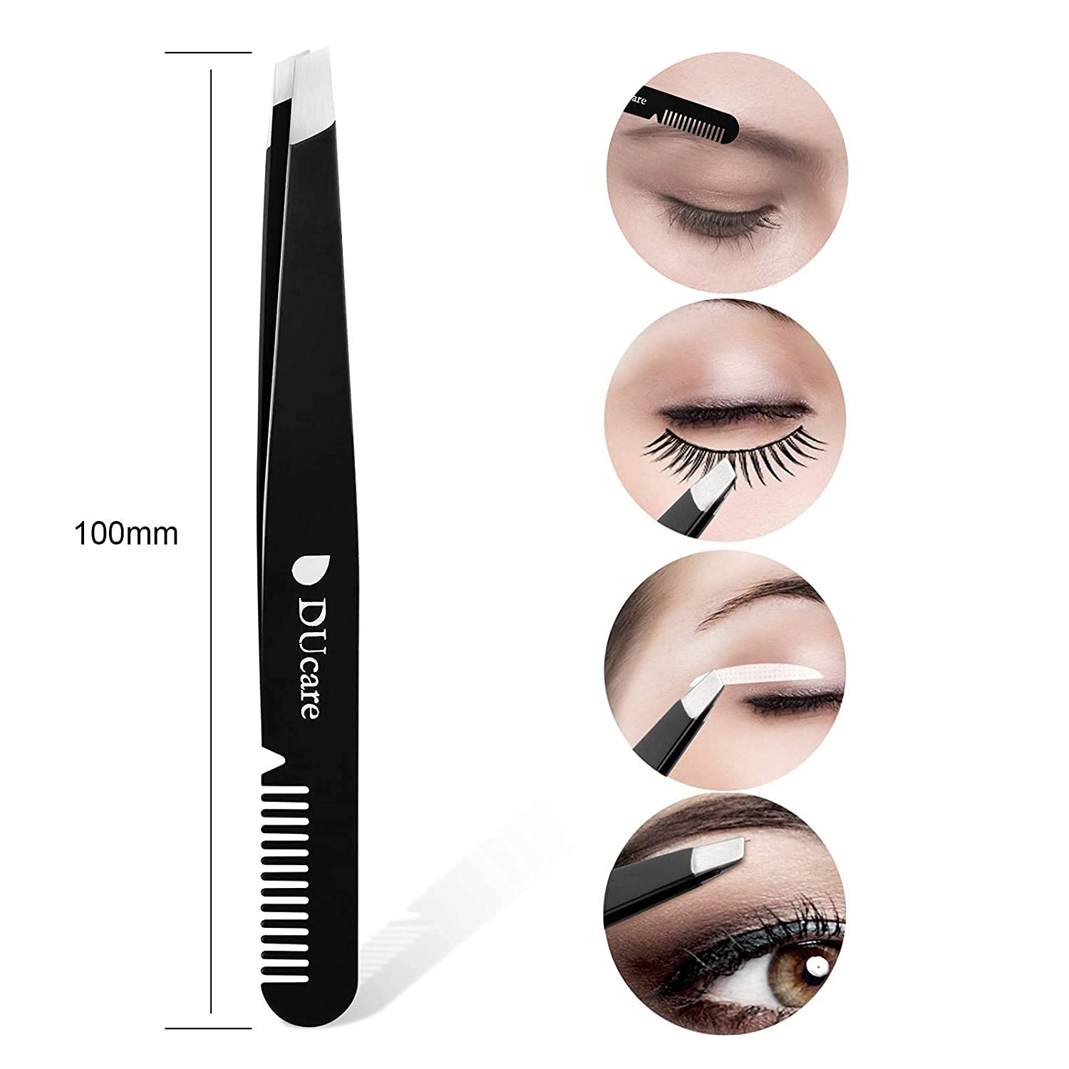 DUcare Kit Sopracciglia 5 in 1 con Pinzetta e Rasoio