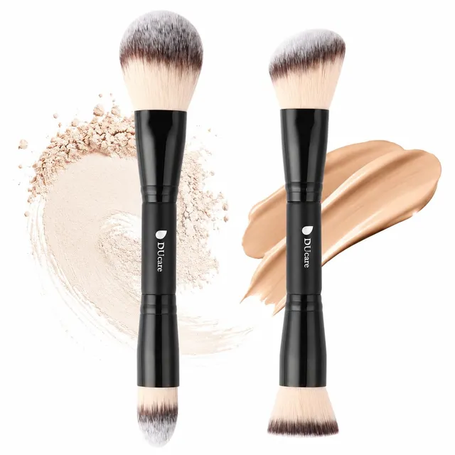 DUcare Pennello Fondotinta Doppia Punta Contouring Bronzo