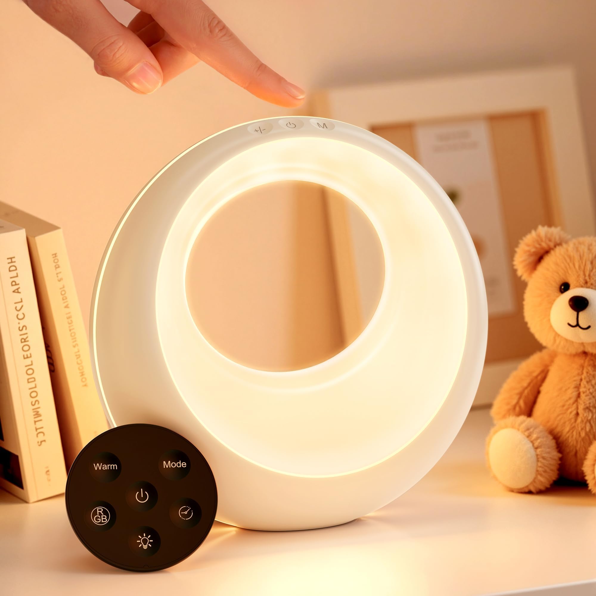 Auxmir Luce Notturna lampada comodino touch RGB 2000mAh