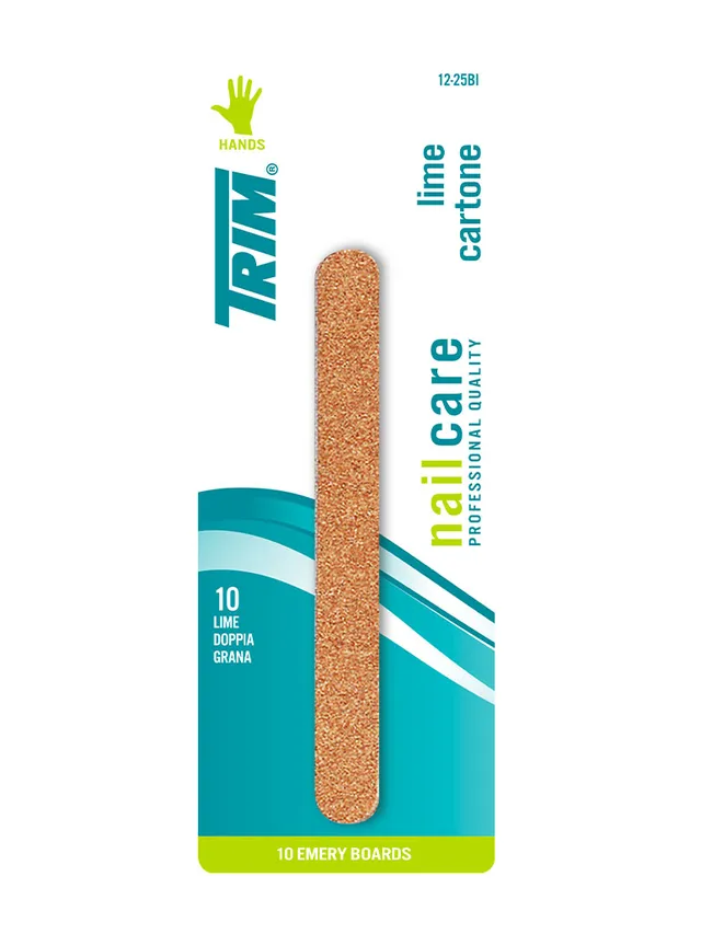Trim Lime Cartone 12 cm lima unghie 10 pezzi doppia grana