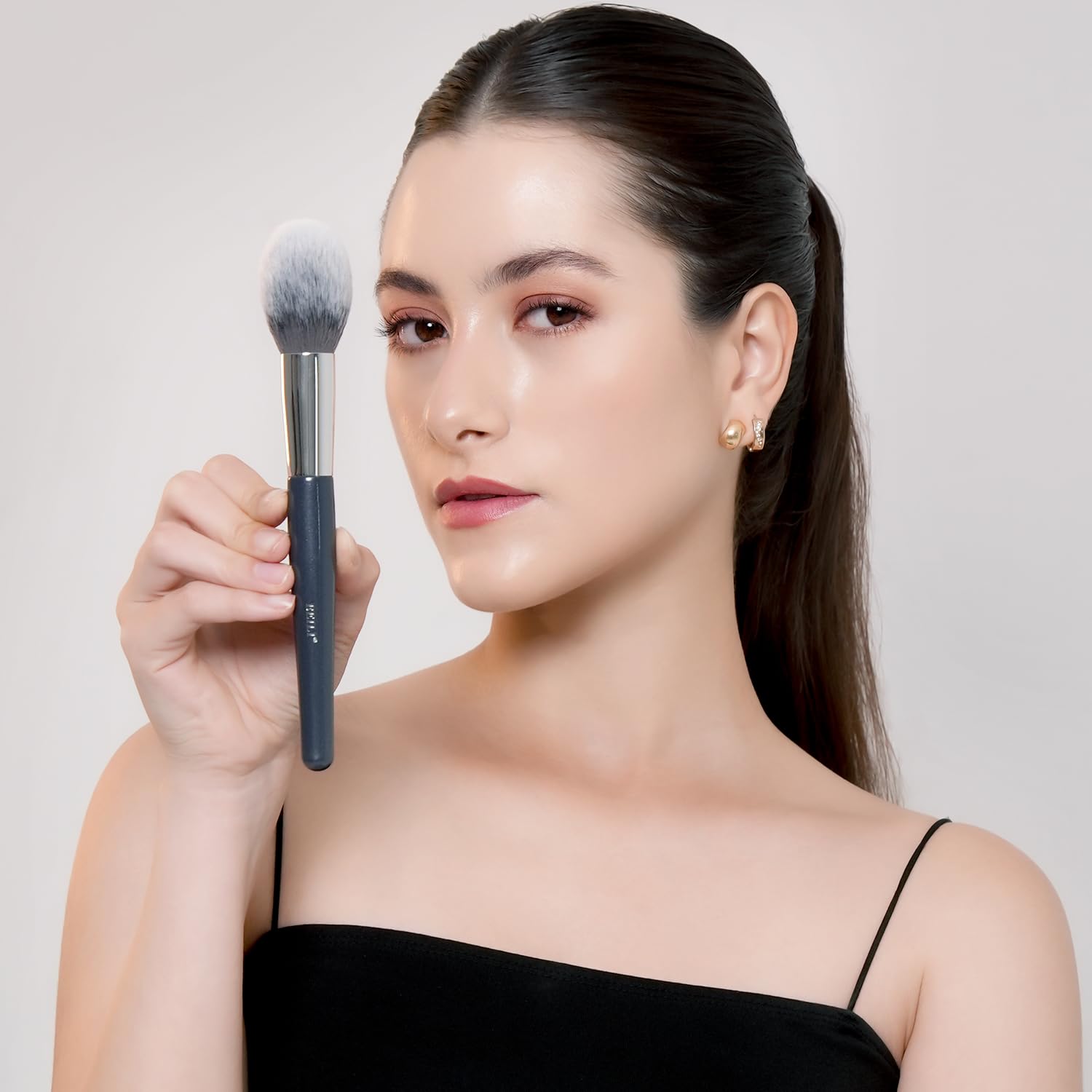 BEILI Set Pennelli Trucco 15 Pezzi Vegani Grigi