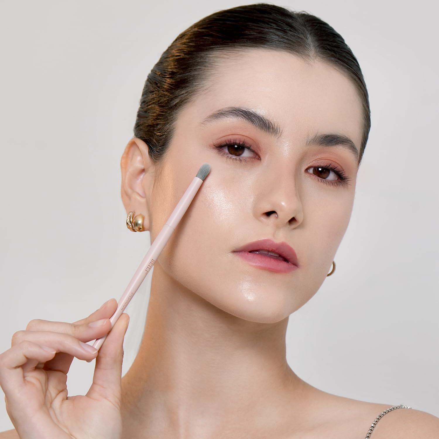 BEILI Set 12 Pennelli Trucco Rosa Sintetici Vegani