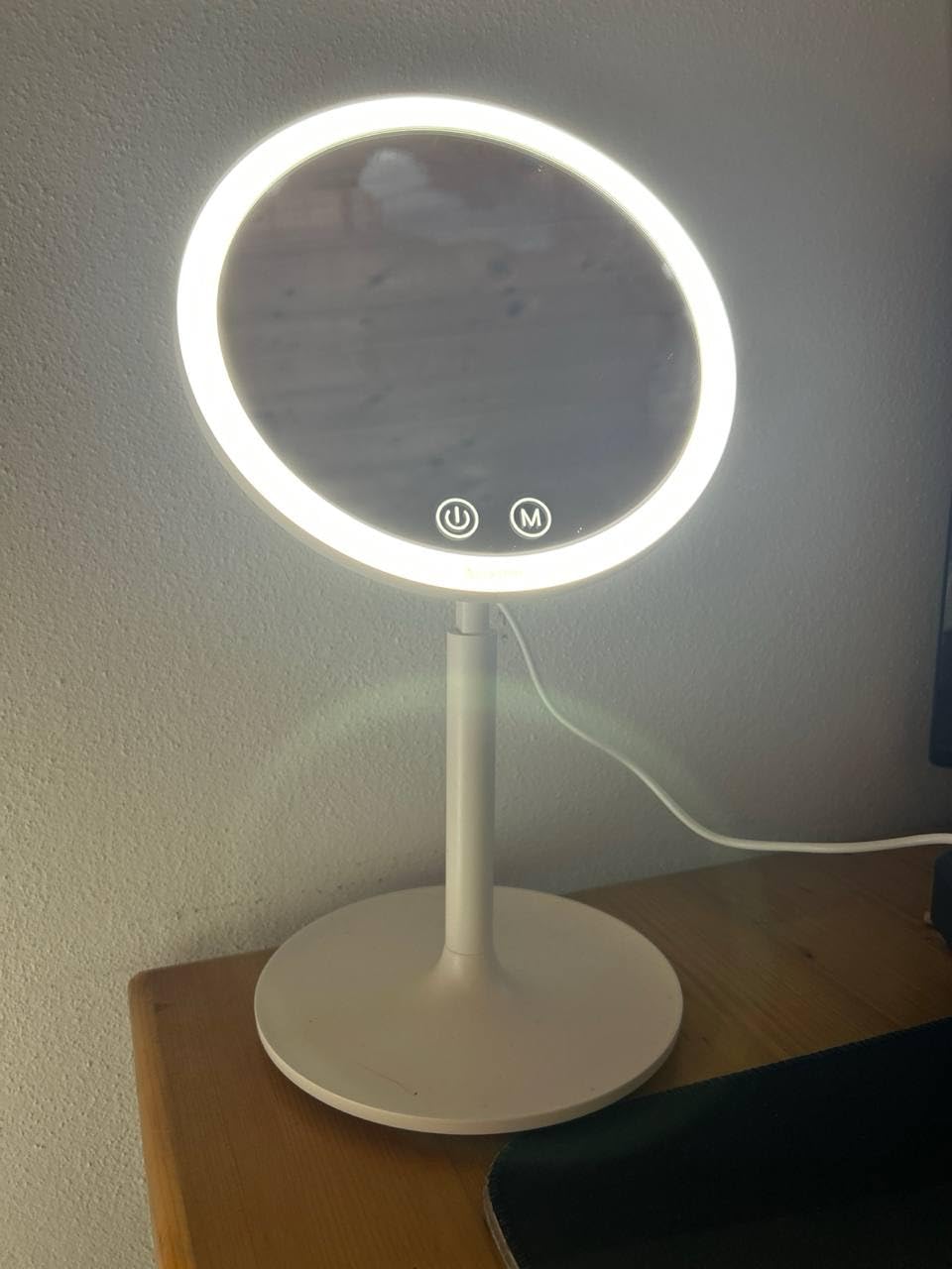 Auxmir Specchio Trucco Specchio da Tavolo 10X LED Ricaricabile