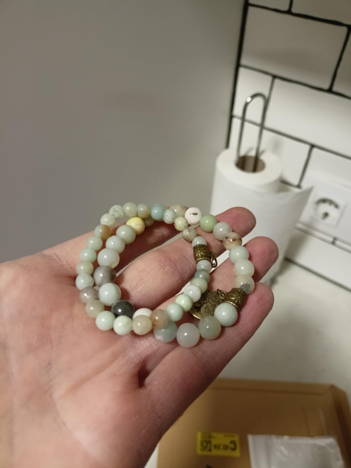 SJBAUTYO Set 2 Bracciali Chakra Pietra Lavica