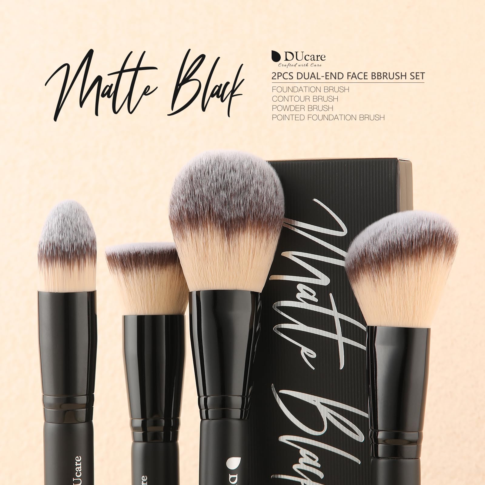 DUcare Pennello Fondotinta Doppia Punta Contouring Bronzo