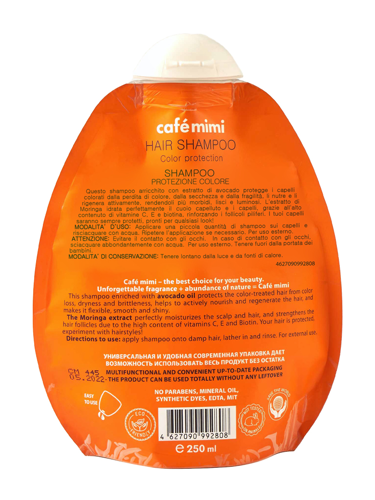 Café Mimi shampoo protezione colore avocado moringa 250 ml