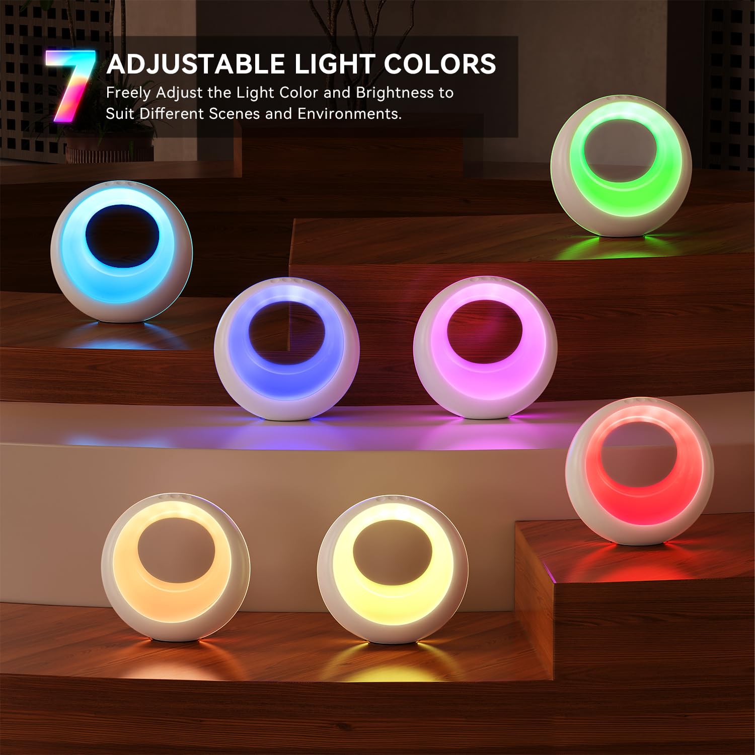 Auxmir Luce Notturna lampada comodino touch RGB 2000mAh
