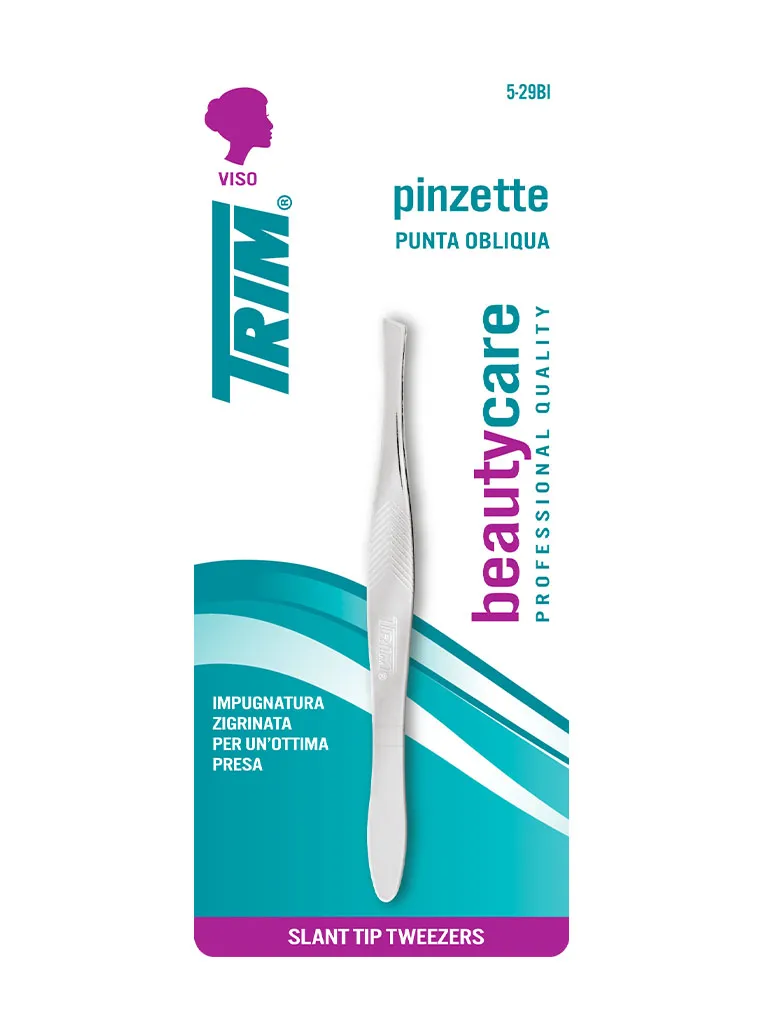 Trim 5-29B pinzetta punta obliqua acciaio
