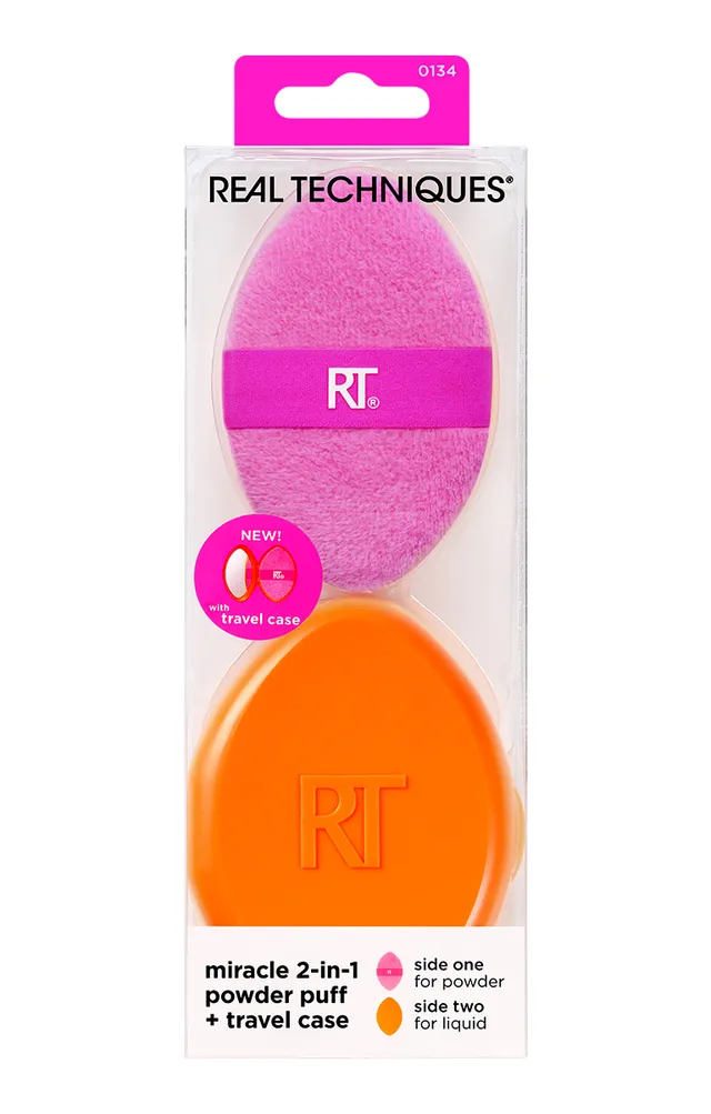 Real Techniques Miracle 2-in-1 piumino trucco con custodia