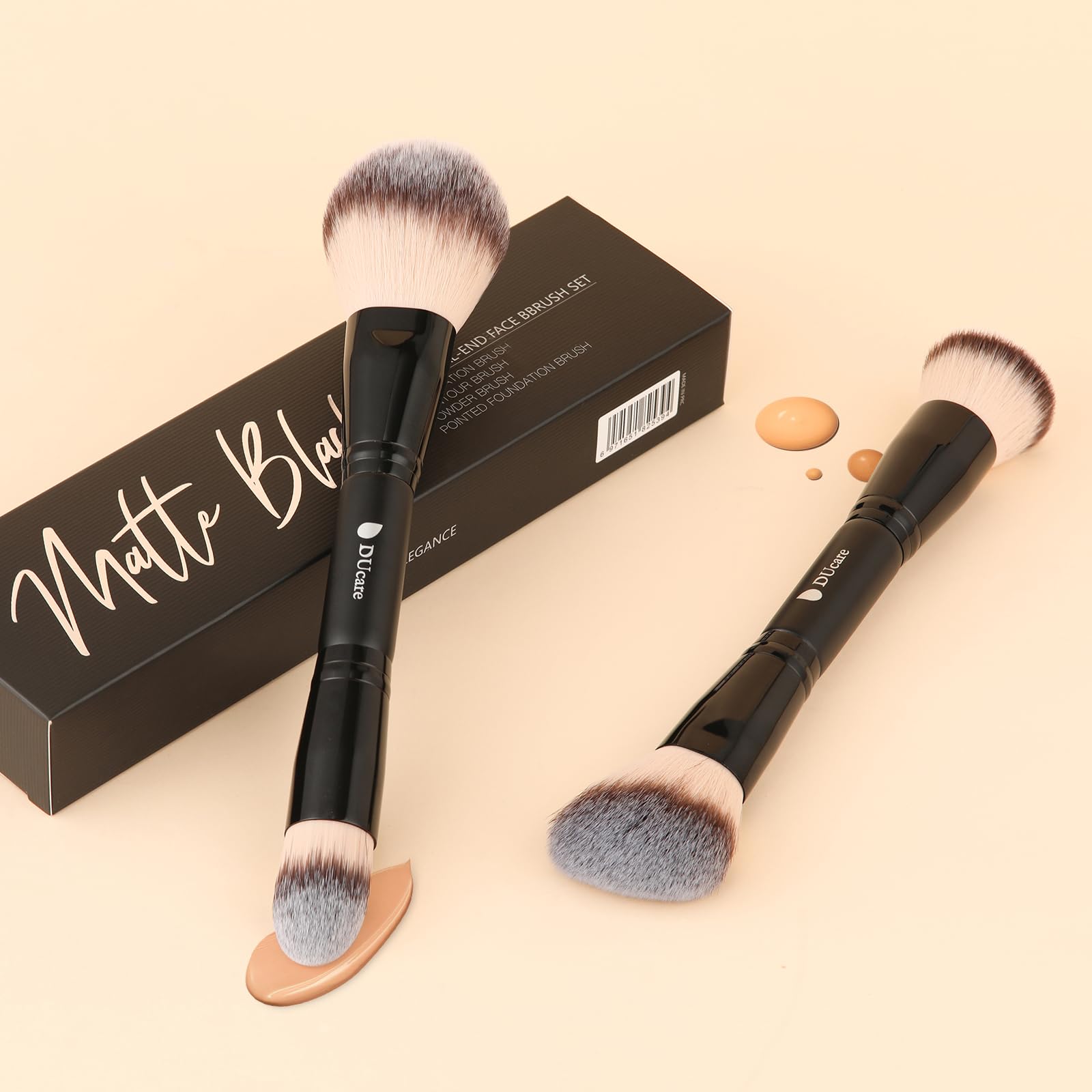 DUcare Pennello Fondotinta Doppia Punta Contouring Bronzo
