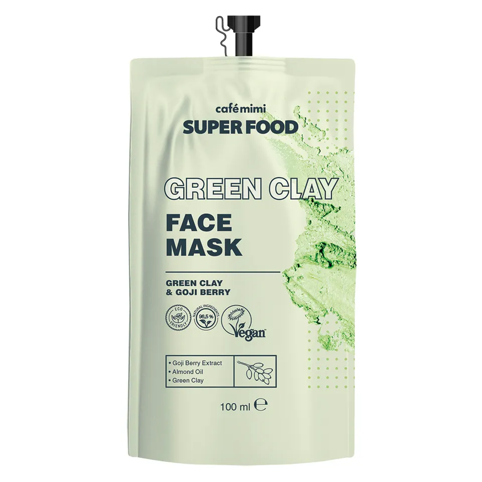 Café Mimi Superfood maschera viso argilla verde goji 100 ml