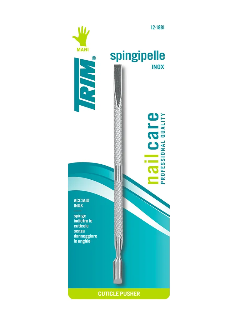 Trim spingipelle inox doppia punta manicure