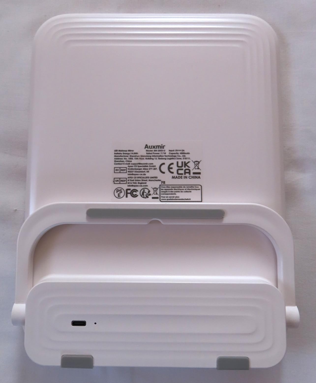 Auxmir Specchio Trucco LED Ricaricabile 4000mAh