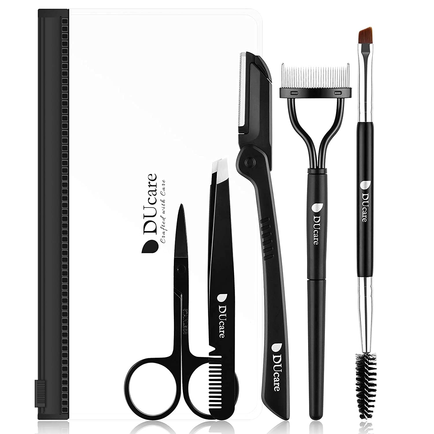 DUcare Kit Sopracciglia 5 in 1 con Pinzetta e Rasoio