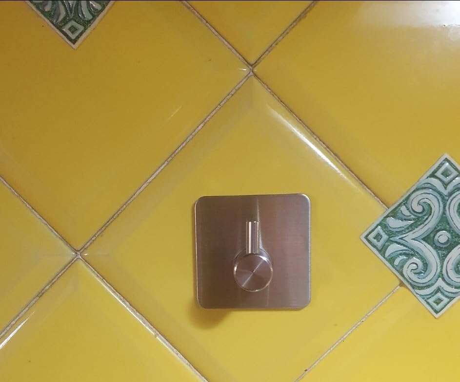 Auxmir Ganci Adesivi Acciaio Inox Argento 4 Pezzi