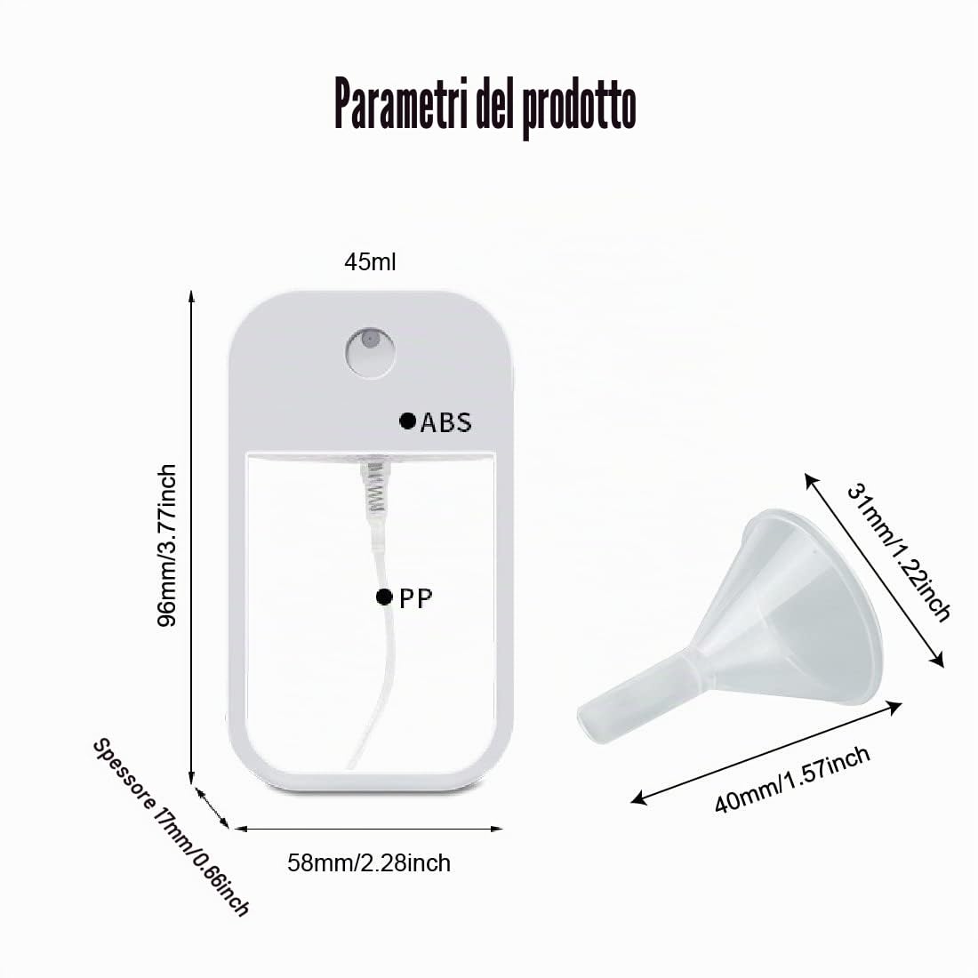 SJBAUTYO Bottigliette Spray Profumo 6 Pezzi 45 ml