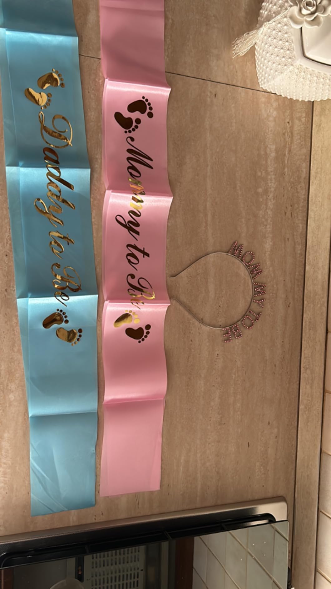 SJBAUTYO Set Baby Shower Fascia e Sash 3 Pezzi