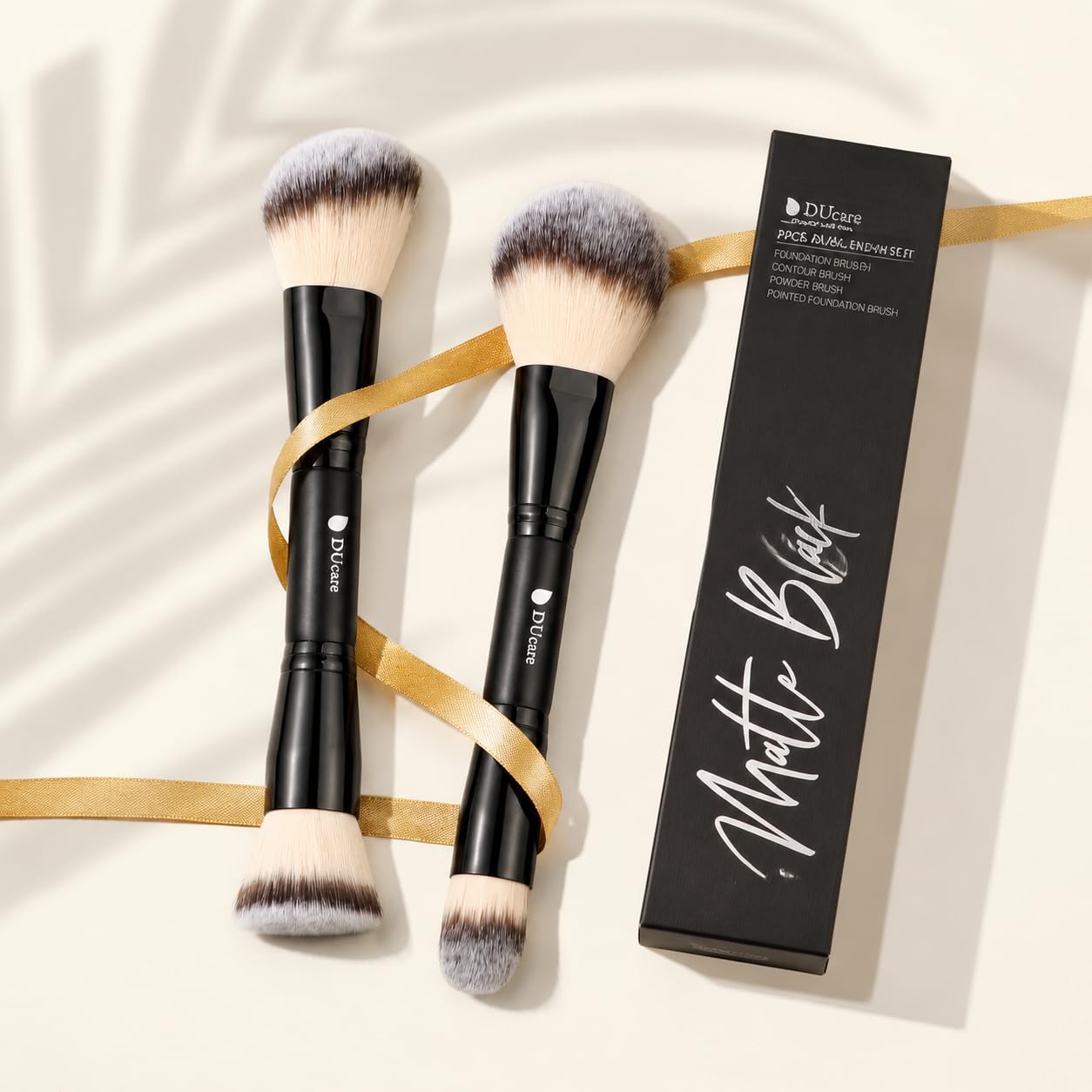 DUcare Pennello Fondotinta Doppia Punta Contouring Bronzo