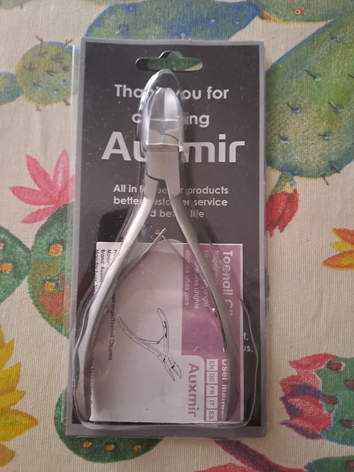 Auxmir Tronchesino Unghie Professionale tagliaunghie argento acciaio inox