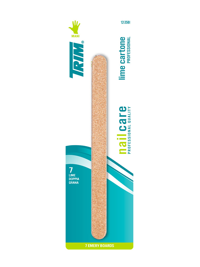 Trim 12-35 lime cartone unghie 17 cm 7 pezzi doppia grana