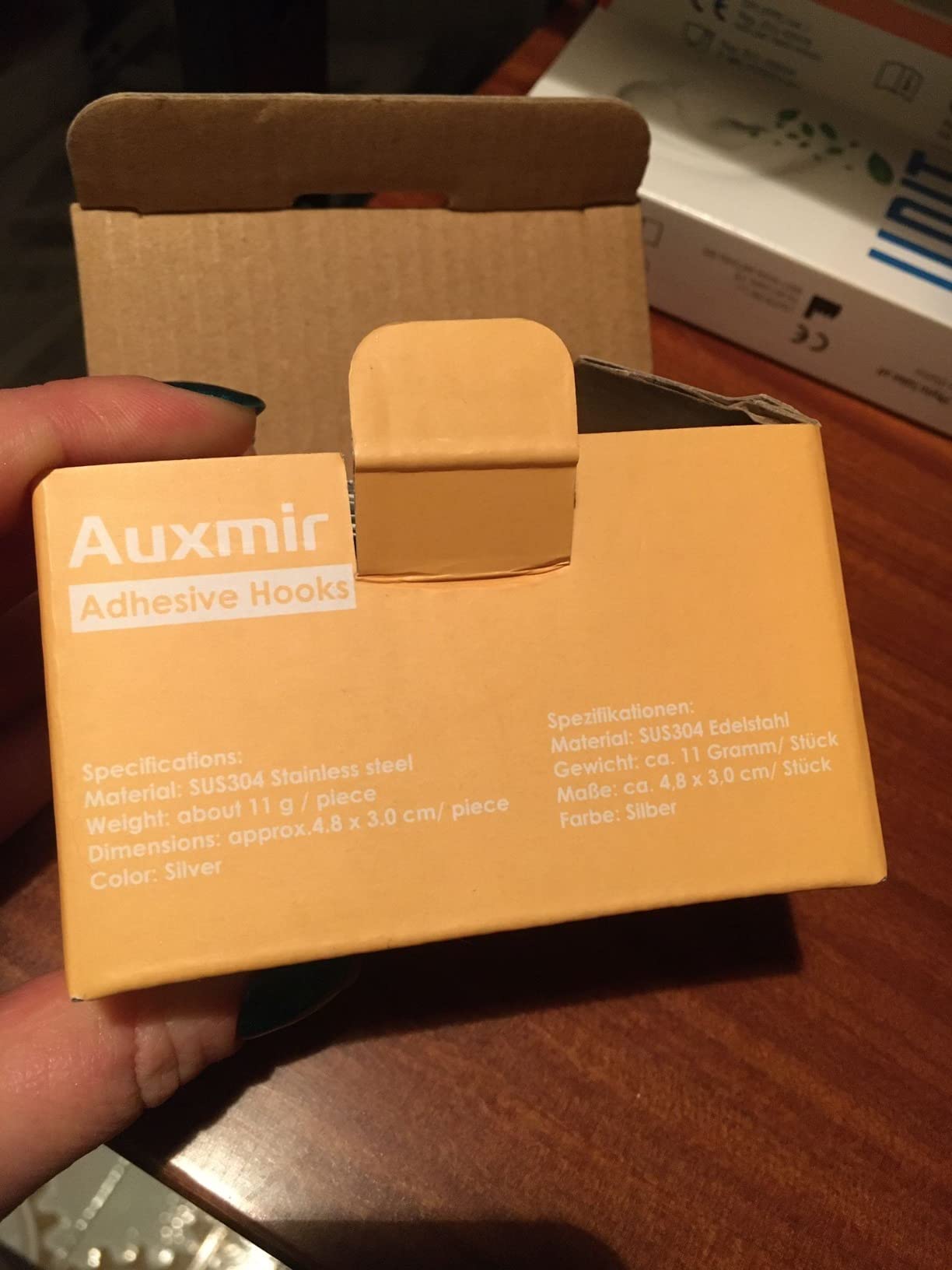 Auxmir Ganci Adesivi Acciaio Inox Argento 4 Pezzi