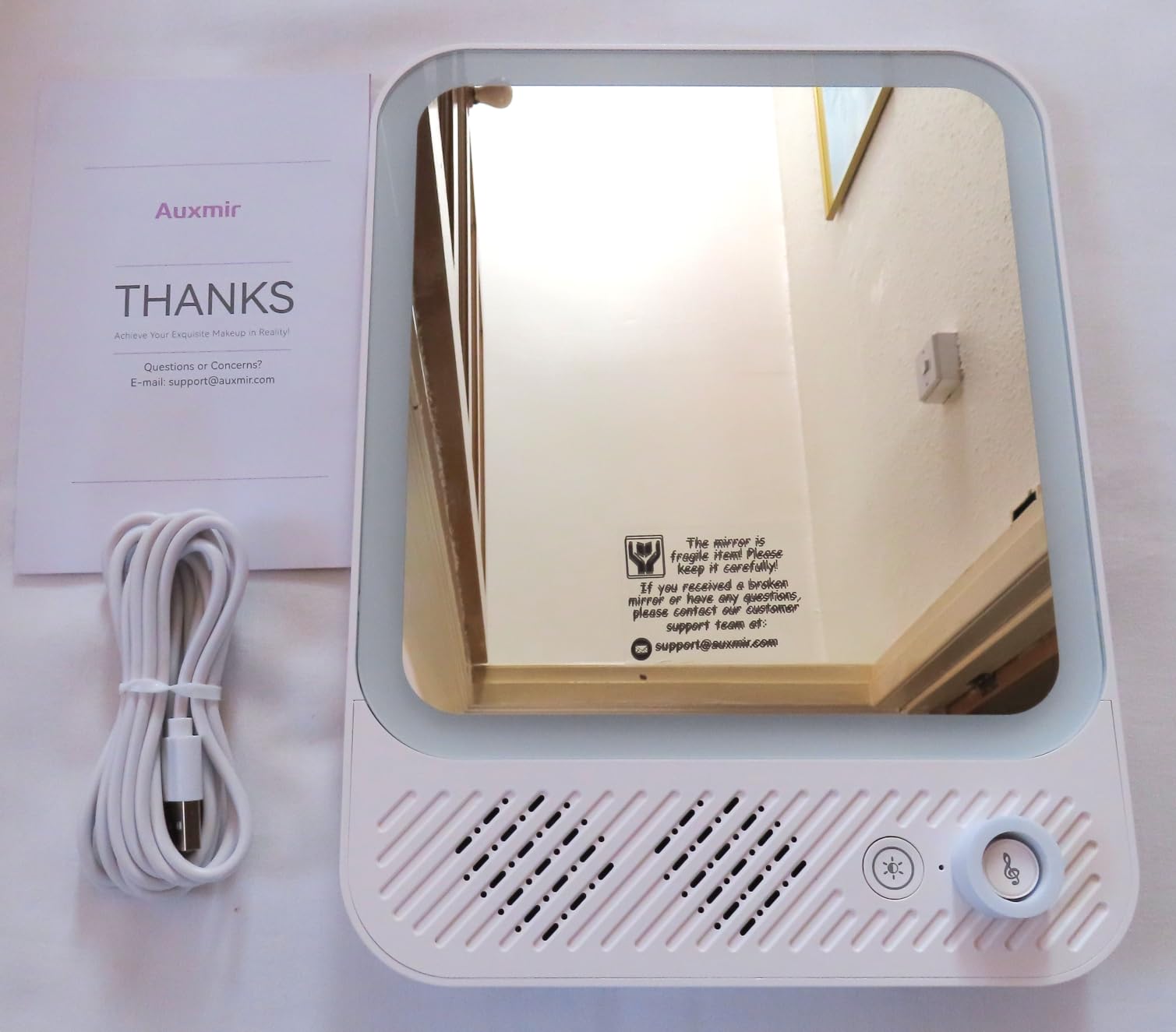 Auxmir Specchio Trucco LED Ricaricabile 4000mAh