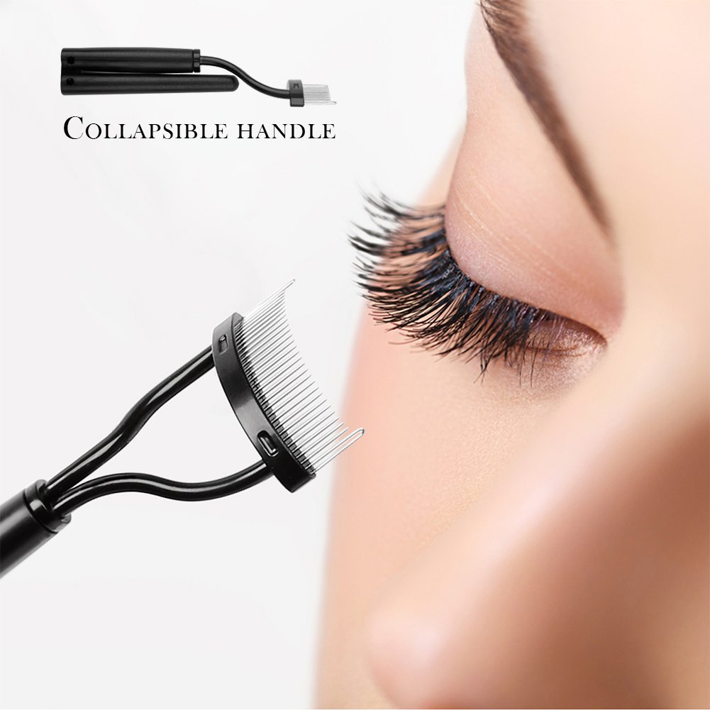 DUcare Pettine Ciglia pieghevole applicatore mascara denti metallo
