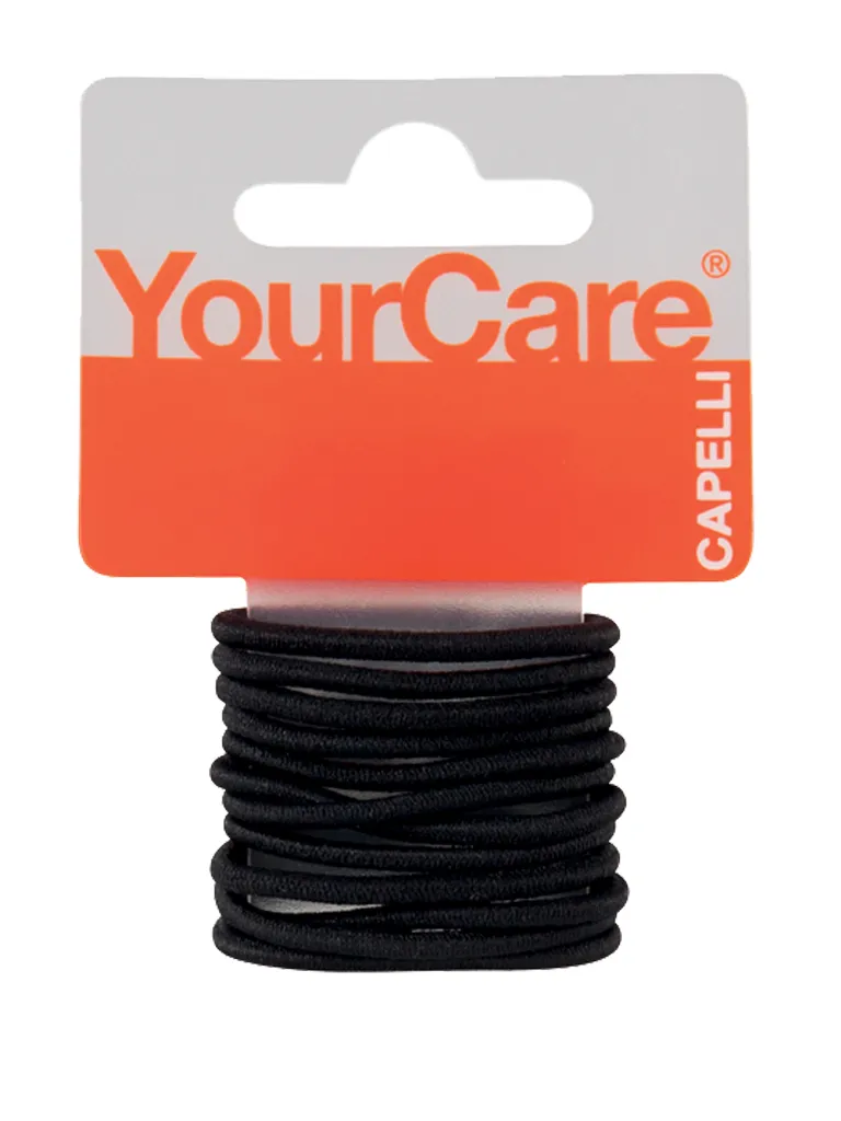 Simca PP235NERO elastici capelli small neri 12 pezzi senza clip