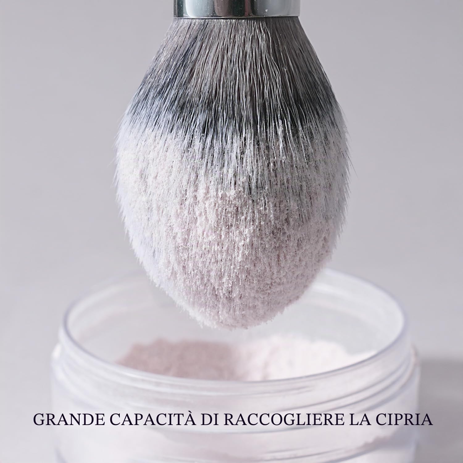 BEILI Set Pennelli Trucco 15 Pezzi Vegani Grigi
