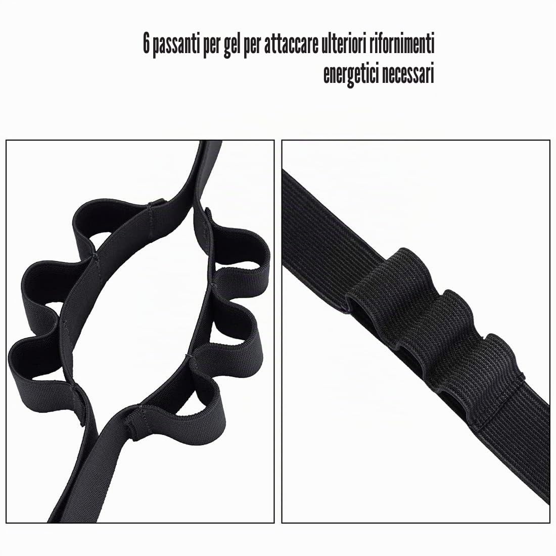 SJBAUTYO Cintura Porta Pettorale Corsa Nera 1 Pz Elastica