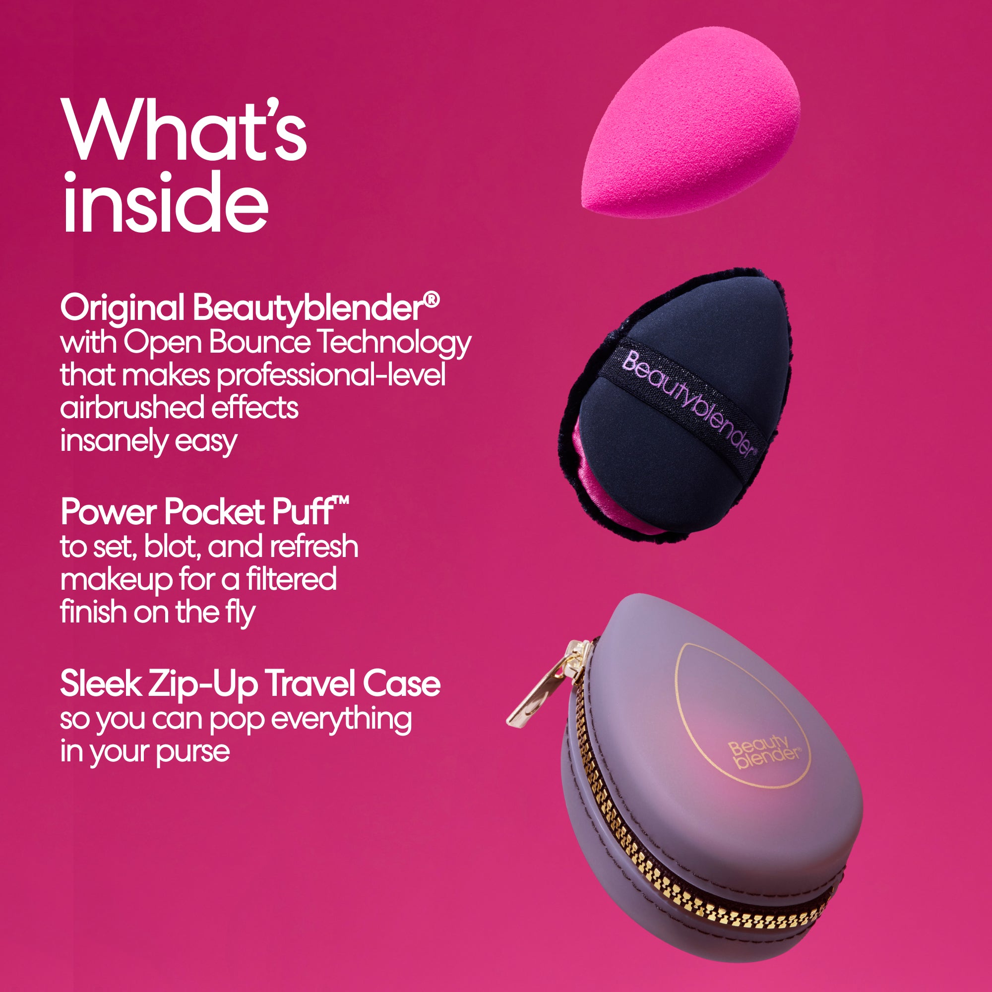 Beautyblender Midnight Blend Blur set trucco viaggio 3 pezzi