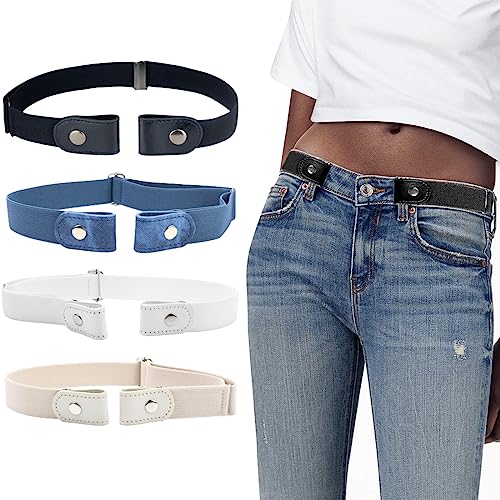 SJBAUTYO Set 4 Cinture Elastiche Senza Fibbia