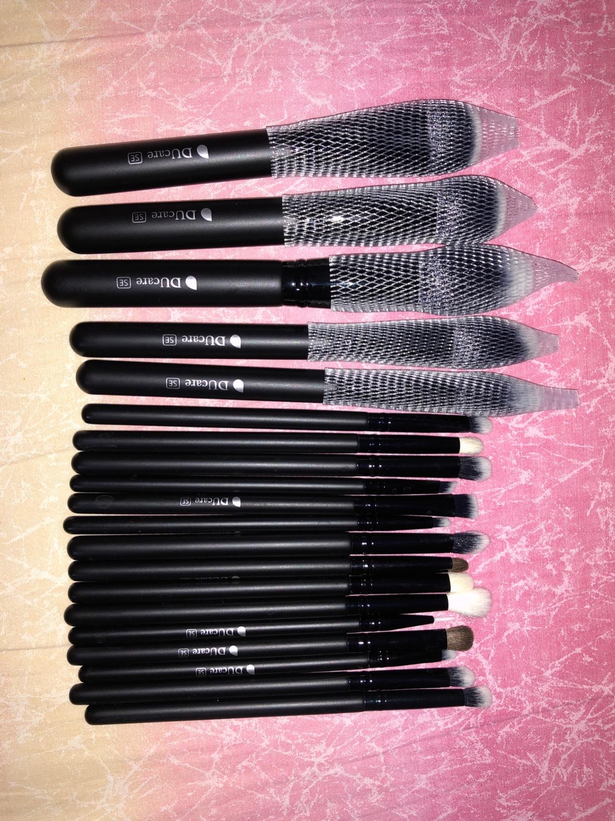 DUcare Set 20Pz Pennelli Trucco Nero fibre sintetiche