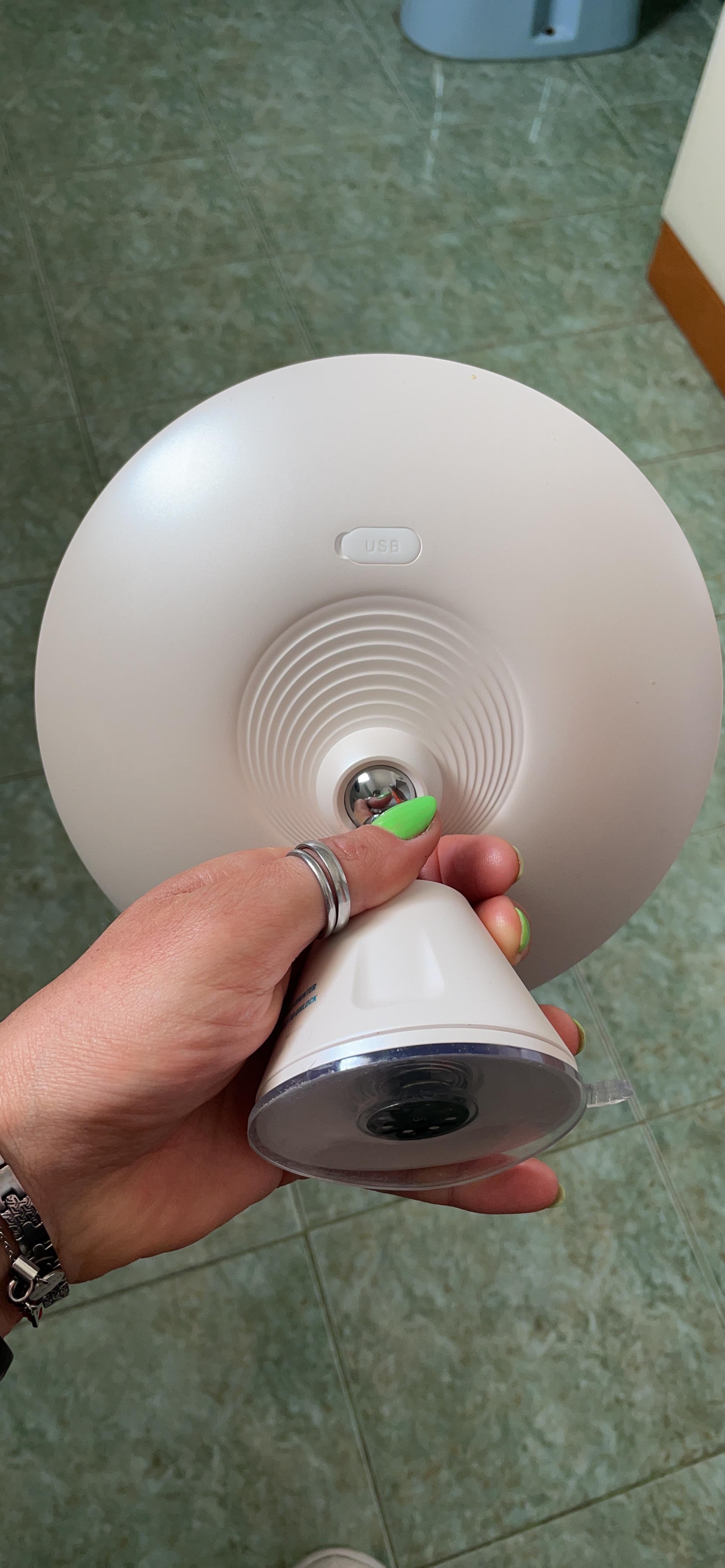 Auxmir Specchio Ingranditore 10X Specchio Trucco 20 cm Ventosa LED