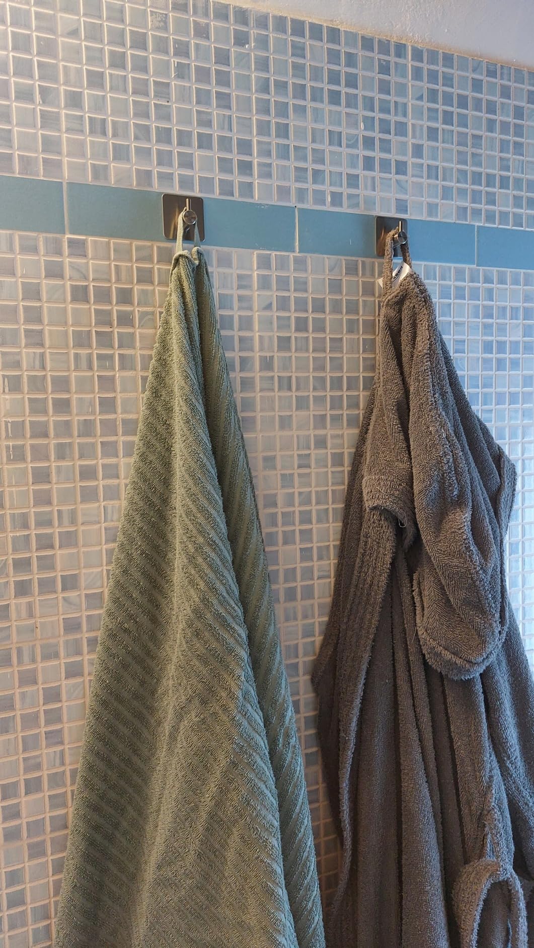 Auxmir Ganci Adesivi Acciaio Inox Argento 4 Pezzi