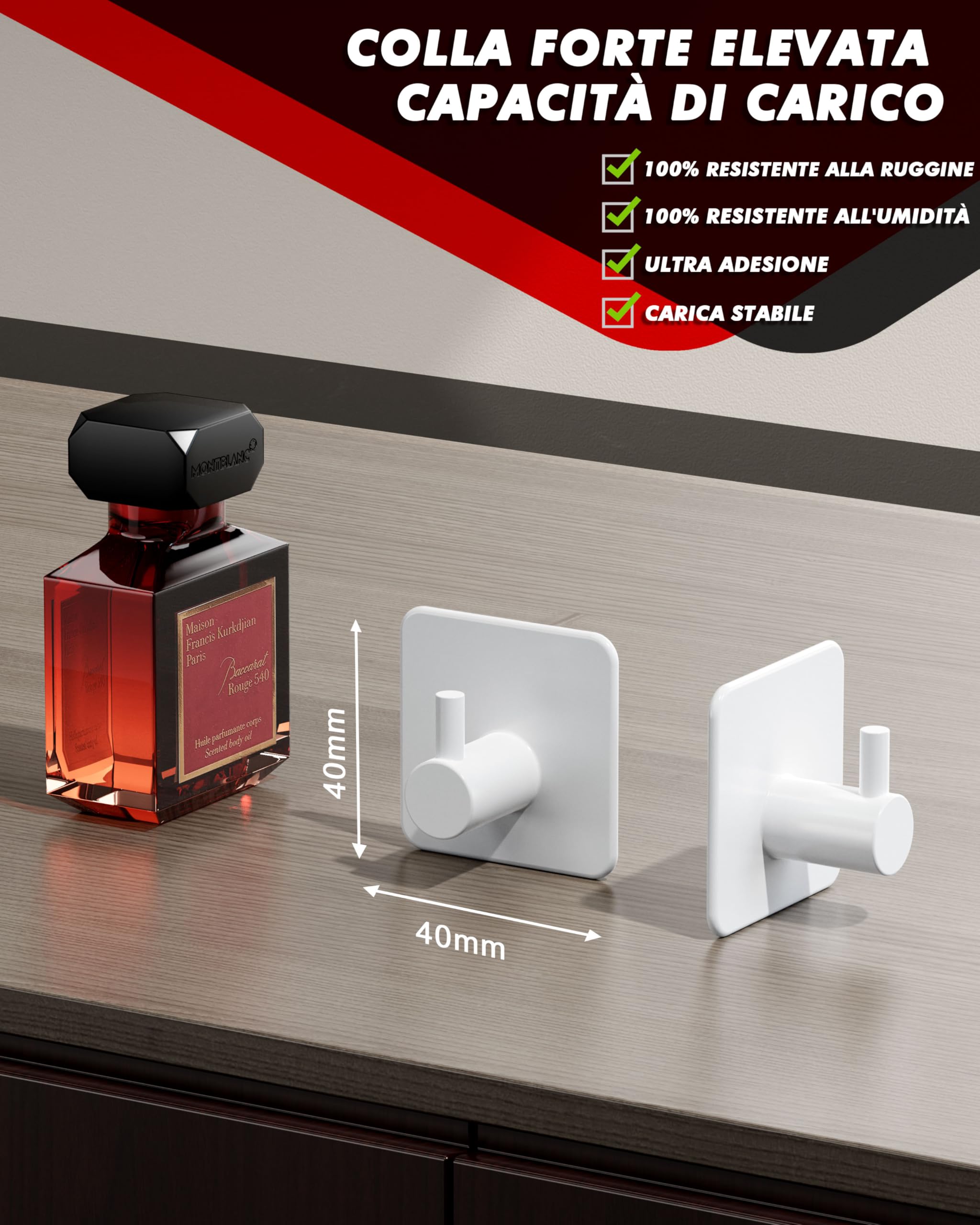 Auxmir Ganci Adesivi Acciaio Inox Oro Impermeabili