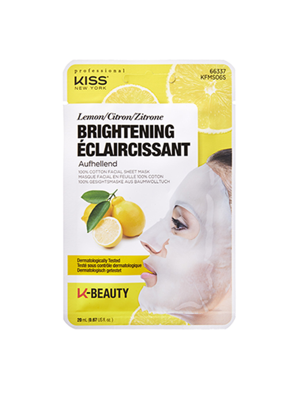 KISS Limone Maschera Viso Cotone 1 pz Illuminante
