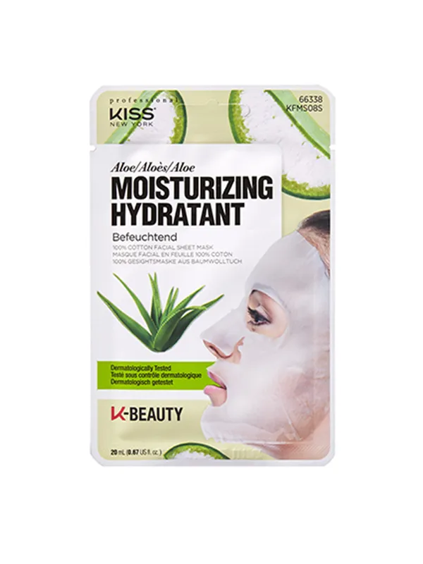 KISS Cotone KFMS08S maschera viso aloe pelli secche