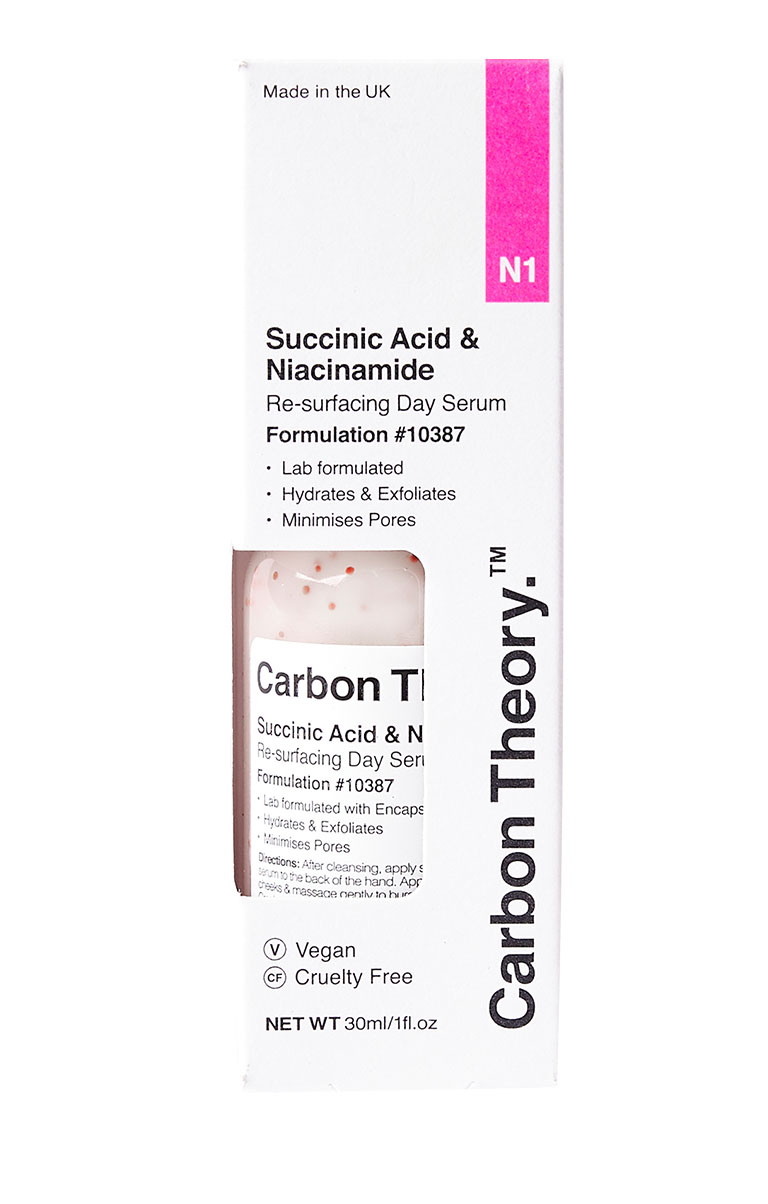 Carbon Theory Siero Viso Giorno Niacinamide Acido Succinico 30 ml