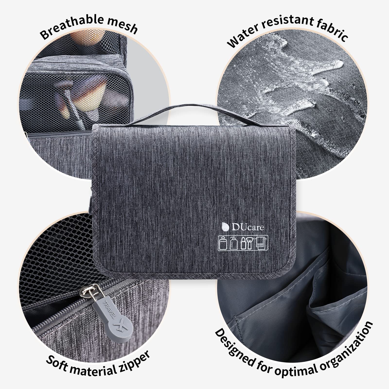 DUcare Borsa Cosmetica Viaggio Grigia Beauty Case