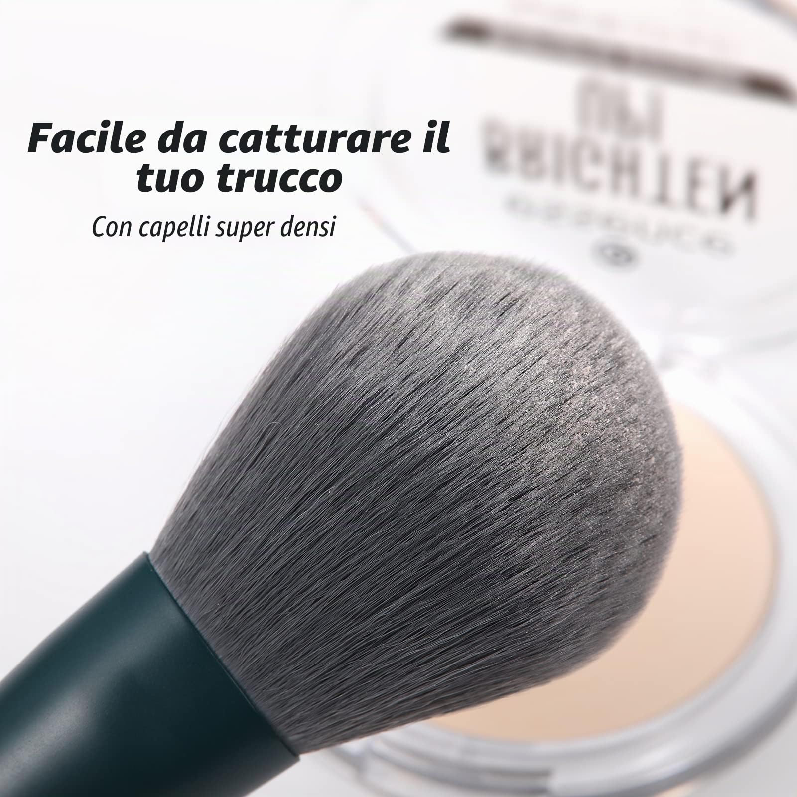 DUcare Set 17 pennelli trucco marrone con spugna