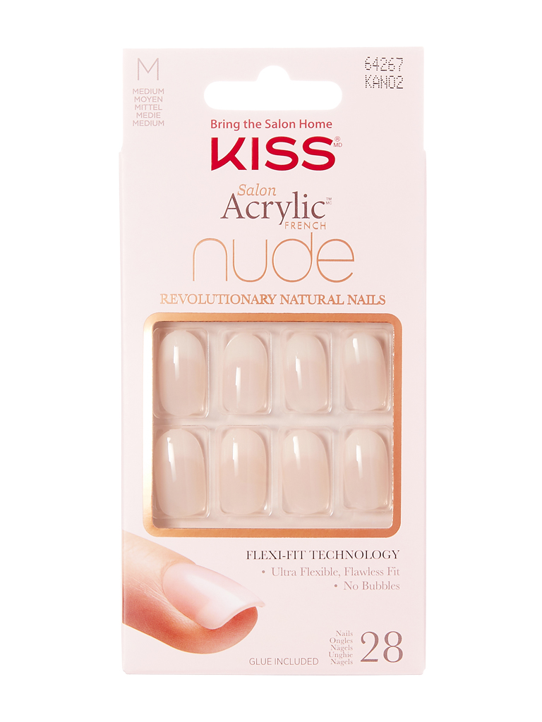KISS Salon Acrylic Graceful KAN02C unghie 28 pz french