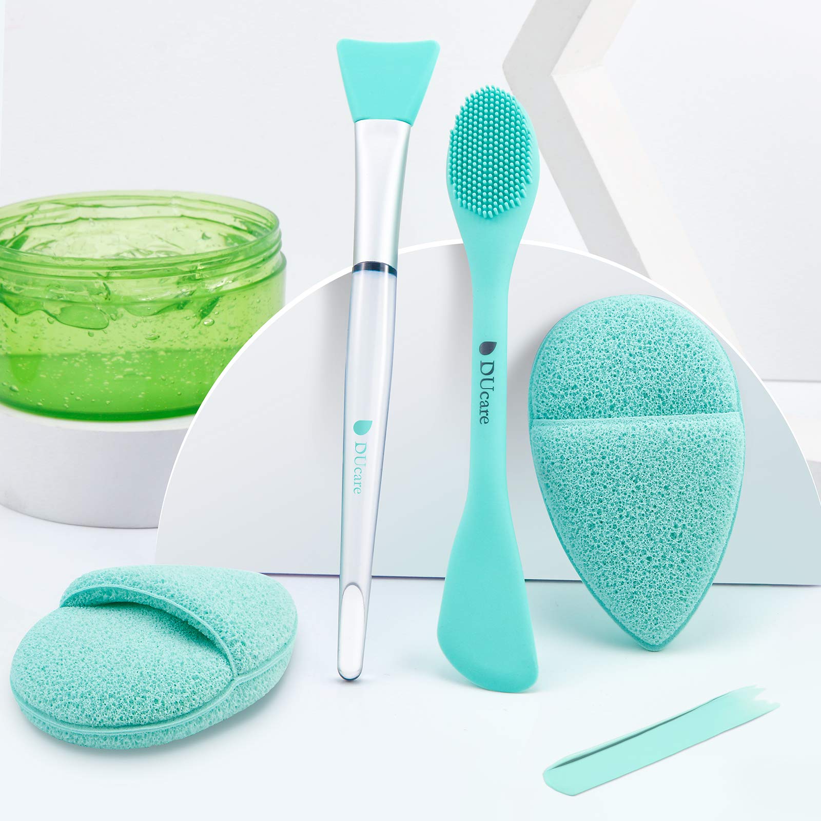 DUcare Set Maschera Viso Silicone 4 Pezzi Verde