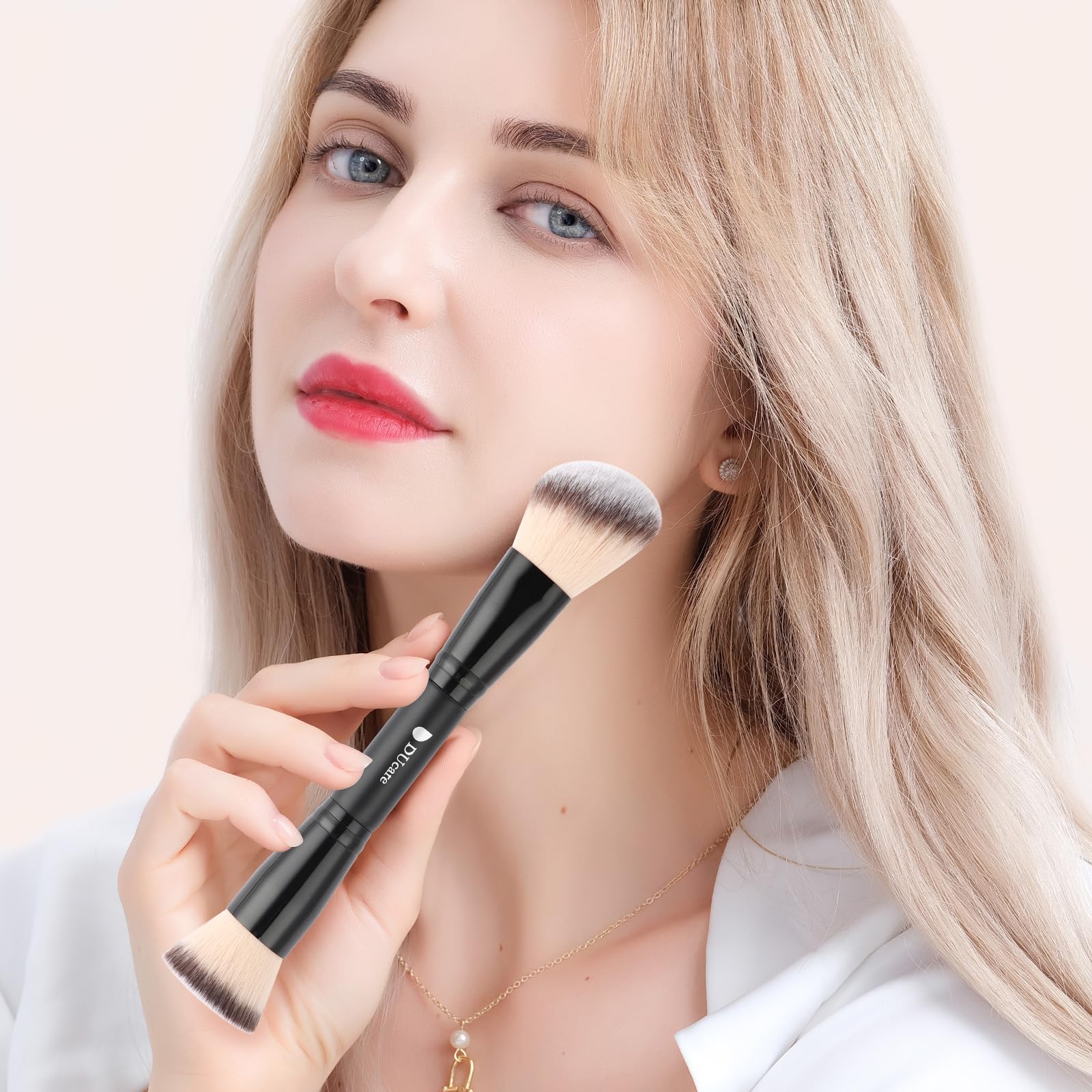 DUcare Pennello Fondotinta Doppia Punta Contouring Bronzo