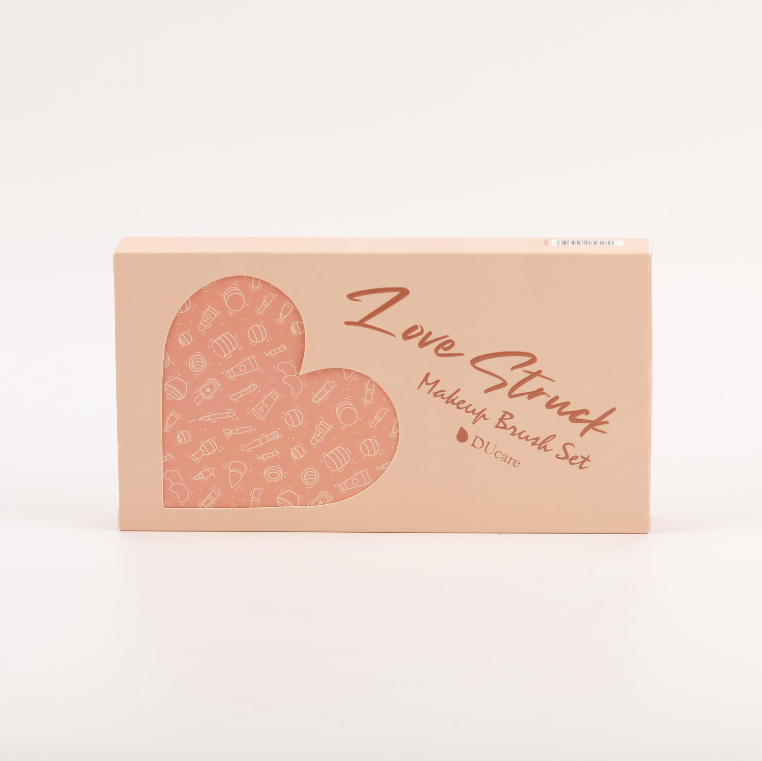 DUcare Set 14 Pennelli Trucco Pesca con Scatola Cuore