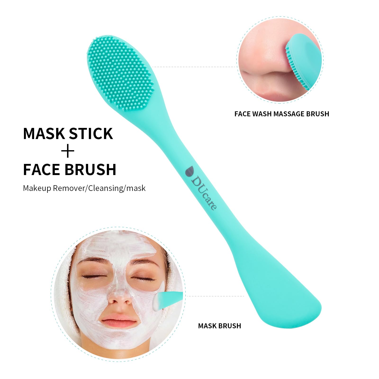 DUcare Set Maschera Viso Silicone 4 Pezzi Verde