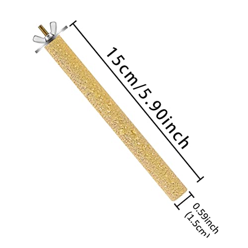 SJBAUTYO Posatoio Pappagalli Legno 2 Pezzi 15 cm