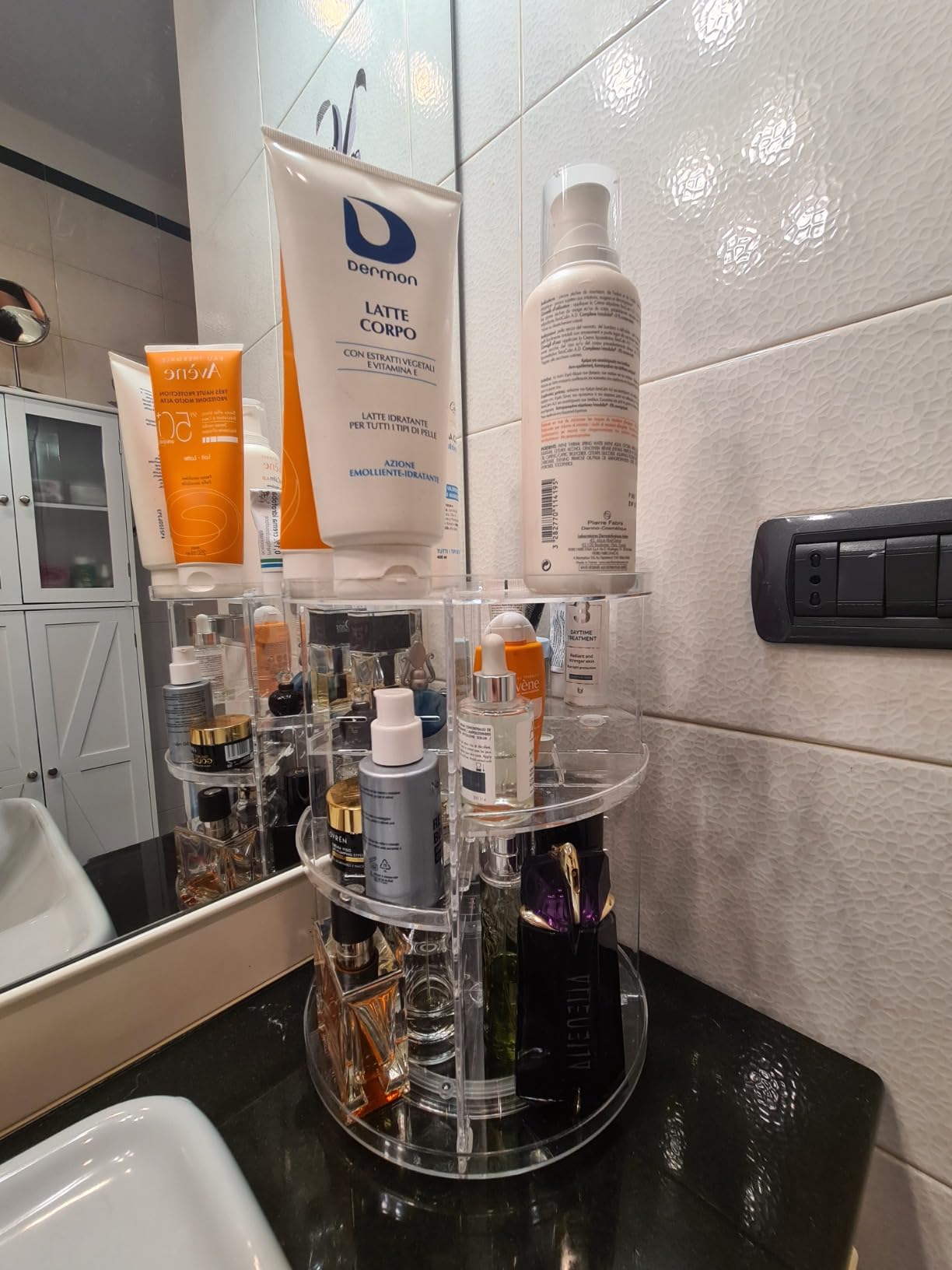 Auxmir Organizer Trucchi Rotante 360° 9 Ripiani Trasparente