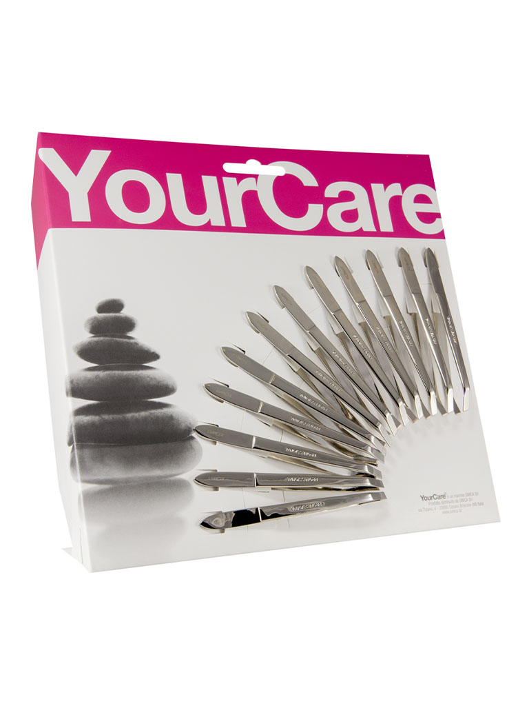 YourCare 1076 MD pinzetta punta obliqua display 12pz
